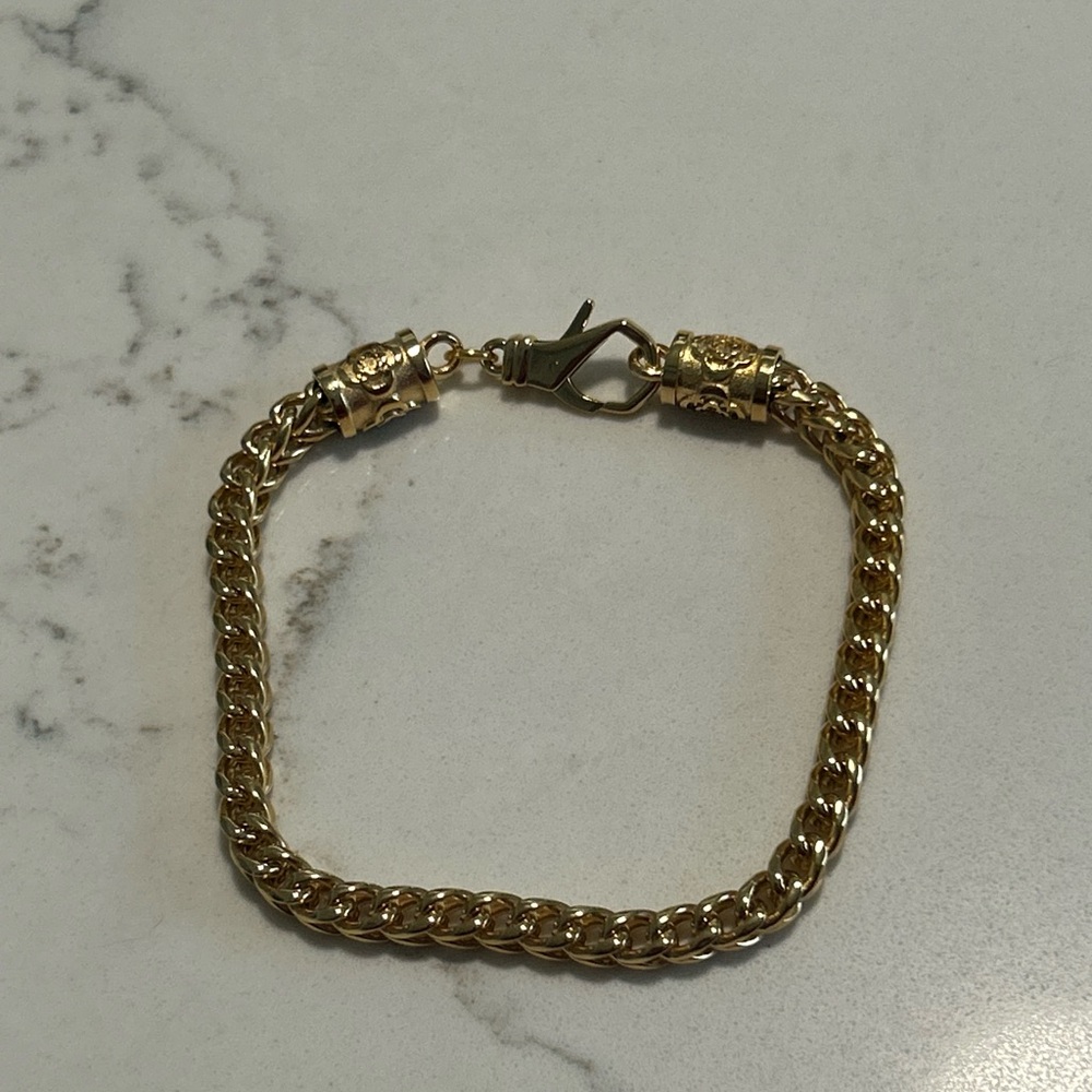 Craftd 18k Gold Plated Stainless Steel Cobra Chain 7.5 Bracelet beautiful design